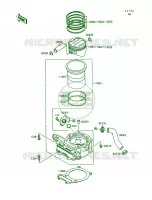 CylinderPiston pour Kawasaki Mojave 250