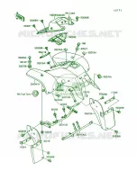 Front Fender pour Kawasaki Mojave 250