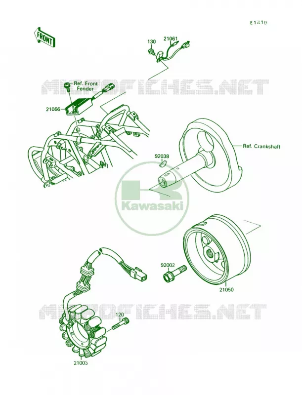 Generator Kawasaki QUAD 250 1993 Mojave 250  KSF250-A7