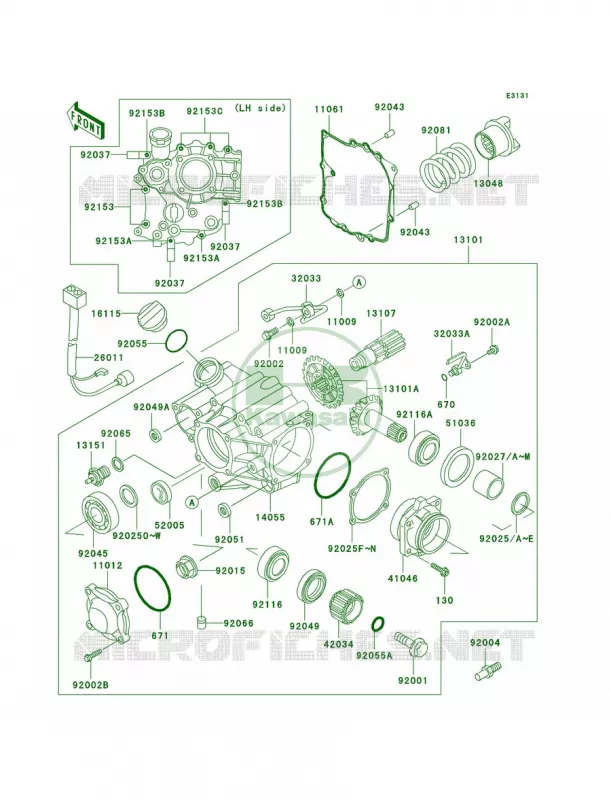 Front Bevel Gear Kawasaki MOTOS 1000 2006 Concours  ZG1000A6F