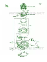 CylinderPiston pour Kawasaki Mojave 250