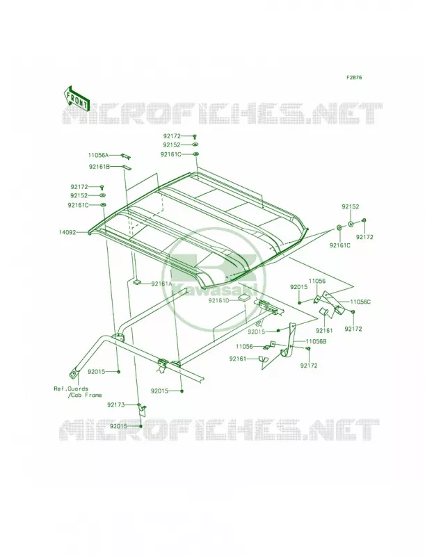 Sun Top Kawasaki MULE 800 2015 TERYX4 CAMO  KRT800DFF
