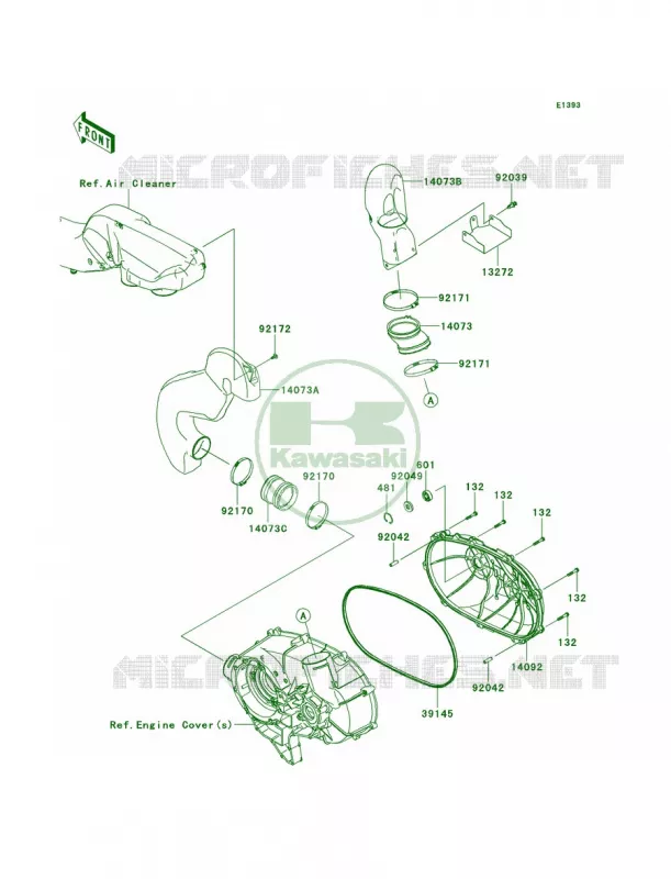 Converter Cover Kawasaki MULE 800 2014 Teryx4 LE  KRT800CEF