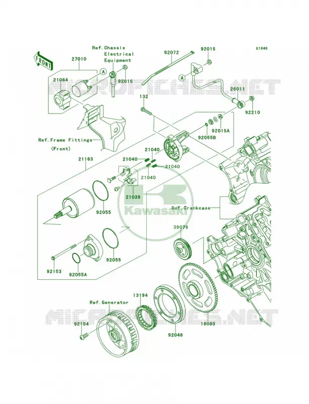 Starter Motor Kawasaki MULE 800 2014 Teryx4 LE  KRT800CEF