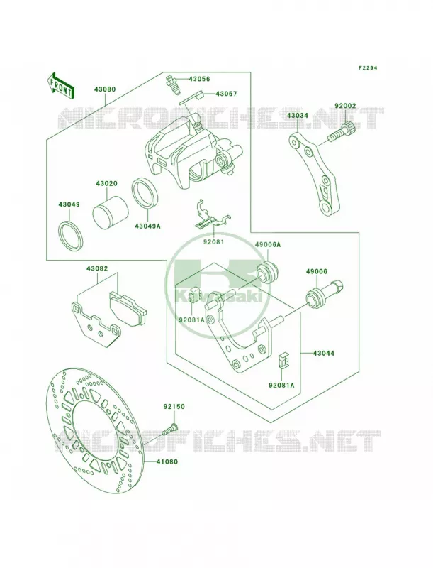 Rear Brake Kawasaki MOTOS 1000 2005 Concours  ZG1000-A20
