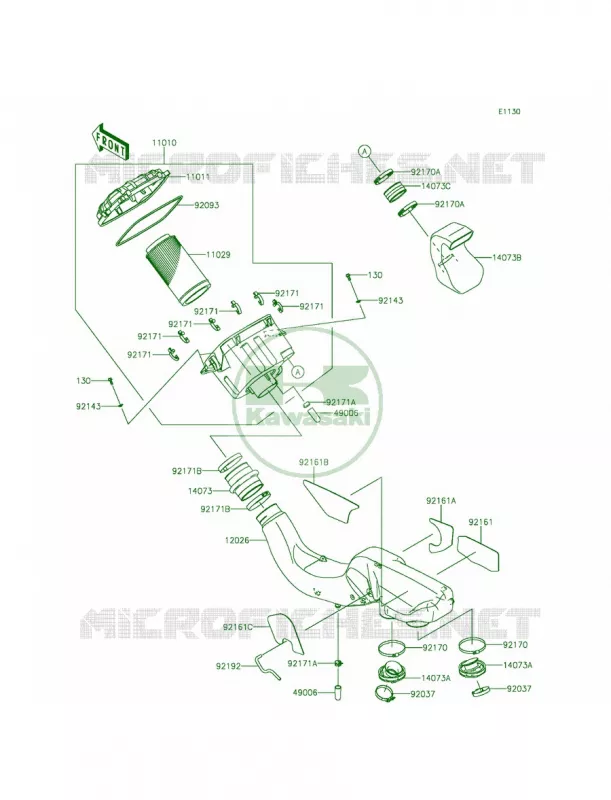 Air Cleaner Kawasaki MULE 800 2014 Teryx  KRF800BEF