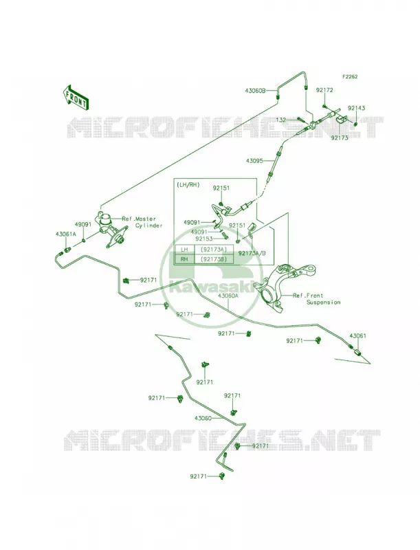 Brake Piping Kawasaki MULE 800 2014 Teryx  KRF800BEF