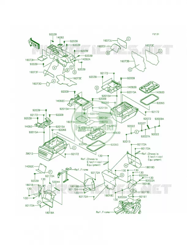 Frame FittingsRear Kawasaki MULE 800 2014 Teryx  KRF800BEF