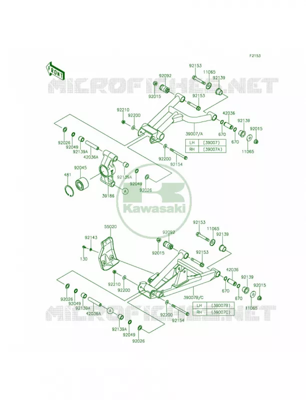 Rear Suspension Kawasaki MULE 800 2014 Teryx  KRF800BEF