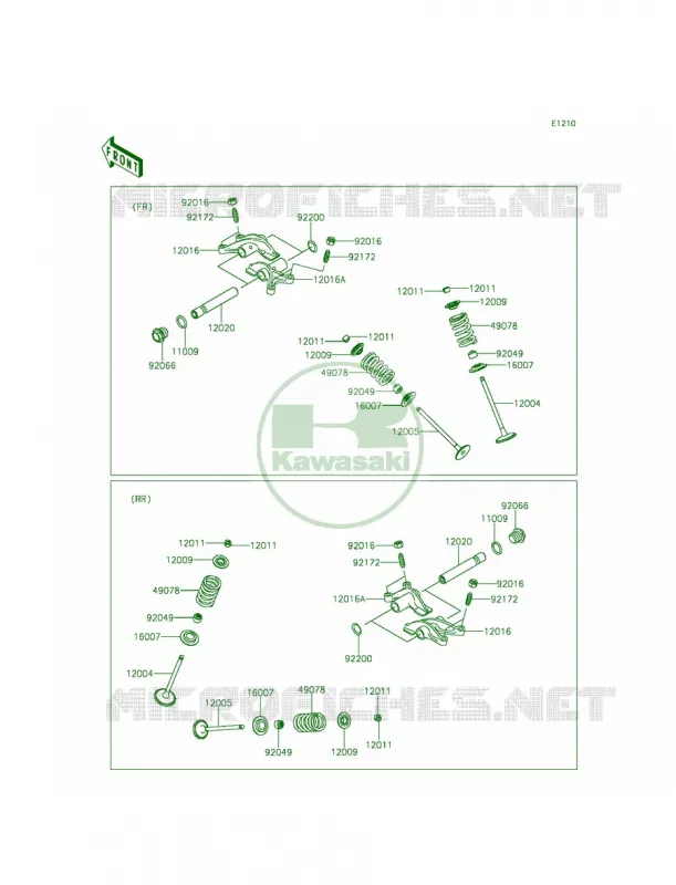 Valves Kawasaki MULE 800 2014 Teryx  KRF800BEF