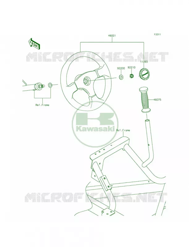 Steering Wheel Kawasaki MULE 800 2014 Teryx Camo  KRF800DEF