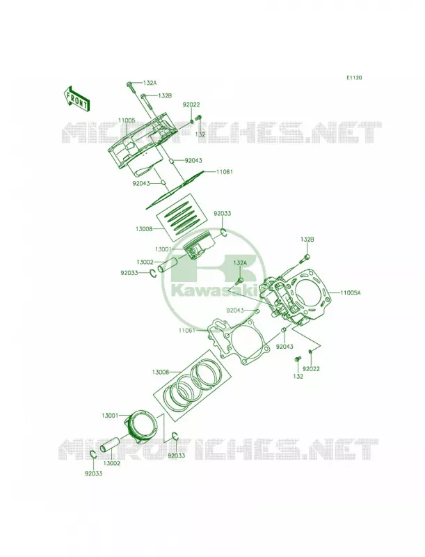 CylinderPistons Kawasaki MULE 800 2014 Teryx LE  KRF800CEF