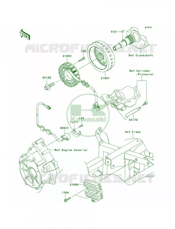 Generator Kawasaki MULE 750 2013 Teryx 750 FI 4x4  KRF750NDF