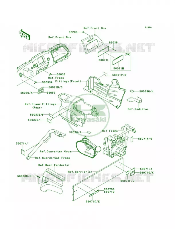 Labels Kawasaki MULE 750 2013 Teryx 750 FI 4x4  KRF750NDF