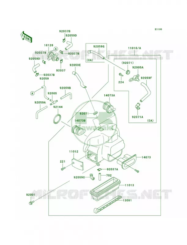 Air Cleaner Kawasaki MOTOS 1000 2004 Concours  ZG1000-A19