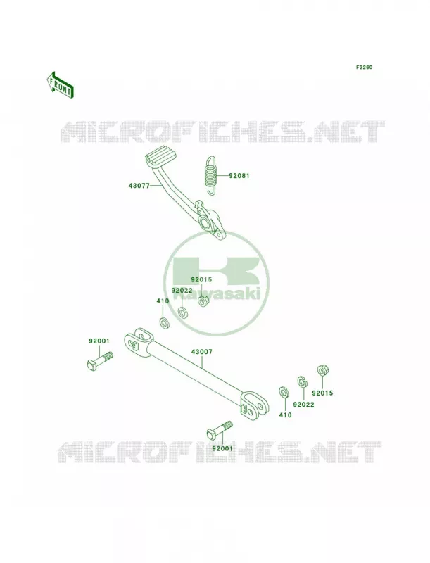 Brake PedalTorque Link Kawasaki MOTOS 1000 2004 Concours  ZG1000-A19
