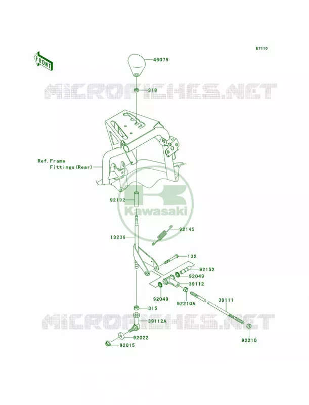 Control Kawasaki MULE 750 2011 Teryx 750 FI 4x4 LE  KRF750RBF