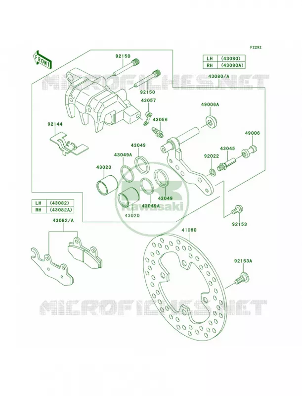 Front Brake Kawasaki MULE 750 2011 Teryx 750 FI 4x4 LE  KRF750RBF