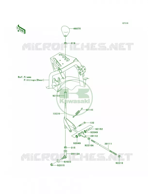 Control Kawasaki MULE 750 2010 Teryx 750 FI 4x4 LE  KRF750RAF