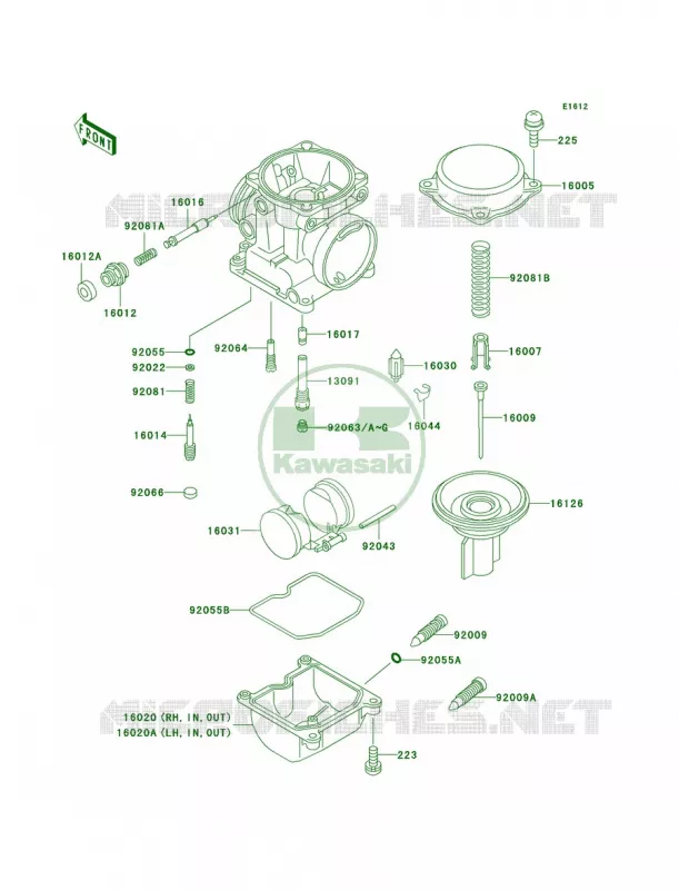Carburetor Parts Kawasaki MOTOS 1000 2003 Concours  ZG1000-A18