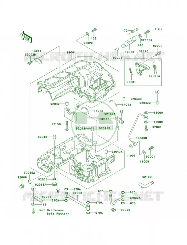 Crankcase Kawasaki MOTOS 1000 2003 Concours  ZG1000-A18