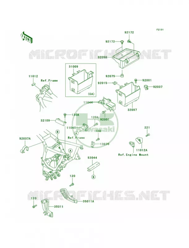 Frame Fittings Kawasaki MOTOS 1000 2003 Concours  ZG1000-A18