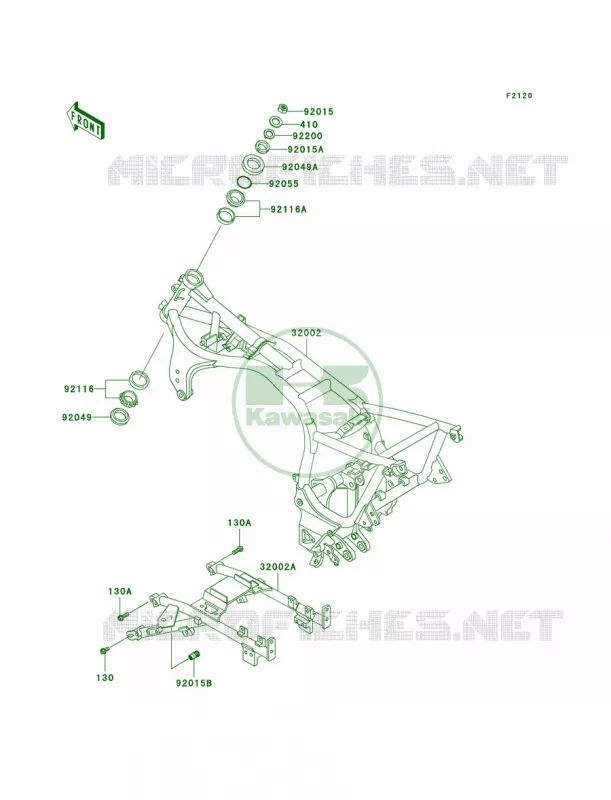 Frame Kawasaki MOTOS 1000 2003 Concours  ZG1000-A18