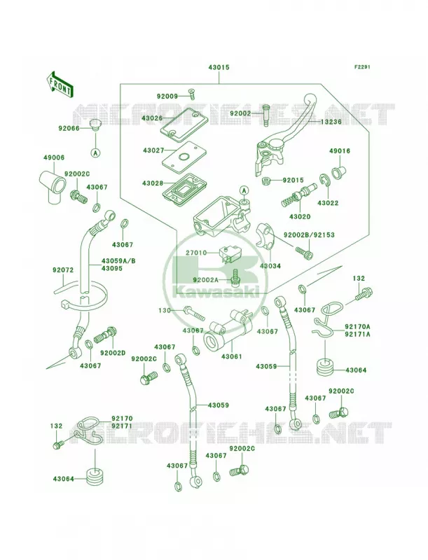 Front Master Cylinder Kawasaki MOTOS 1000 2003 Concours  ZG1000-A18