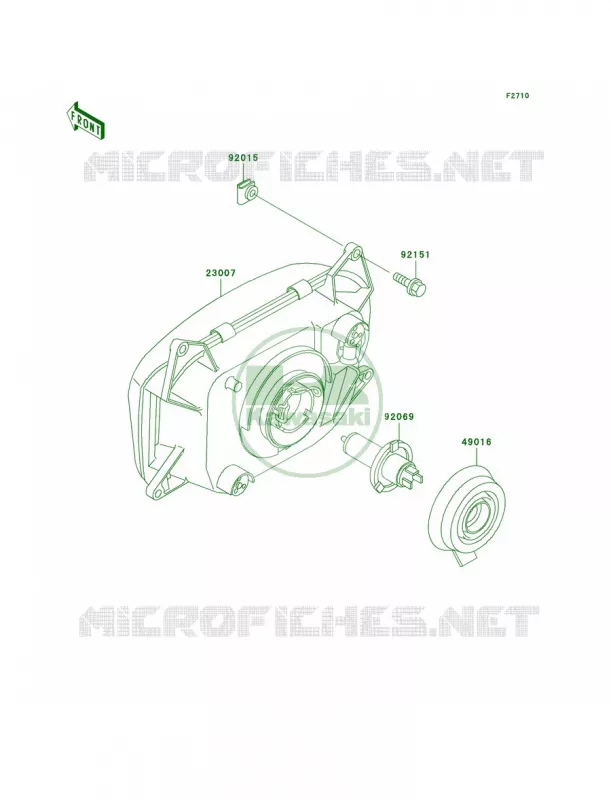 Headlights Kawasaki MOTOS 1000 2003 Concours  ZG1000-A18