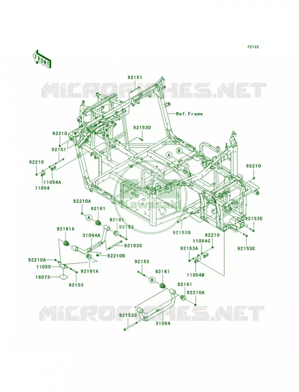Engine Mount Kawasaki MULE 750 2008 Teryx 750 4x4 NRA OUTDOORS  KRF750F8F