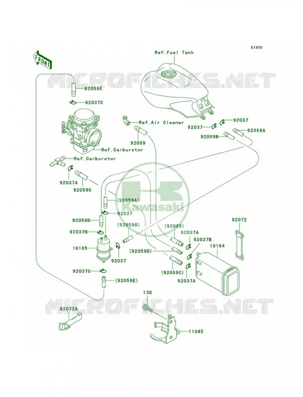 Fuel Evaporative SystemCA Kawasaki MOTOS 1000 2002 Concours  ZG1000-A17