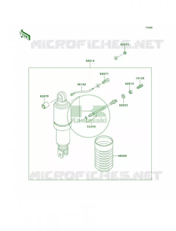 Shock Absorbers Kawasaki MOTOS 1000 2002 Concours  ZG1000-A17