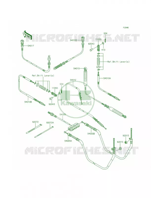 Cables Kawasaki MULE 400 2015 MULE 610 4x4 XC SE  KAF400FFF