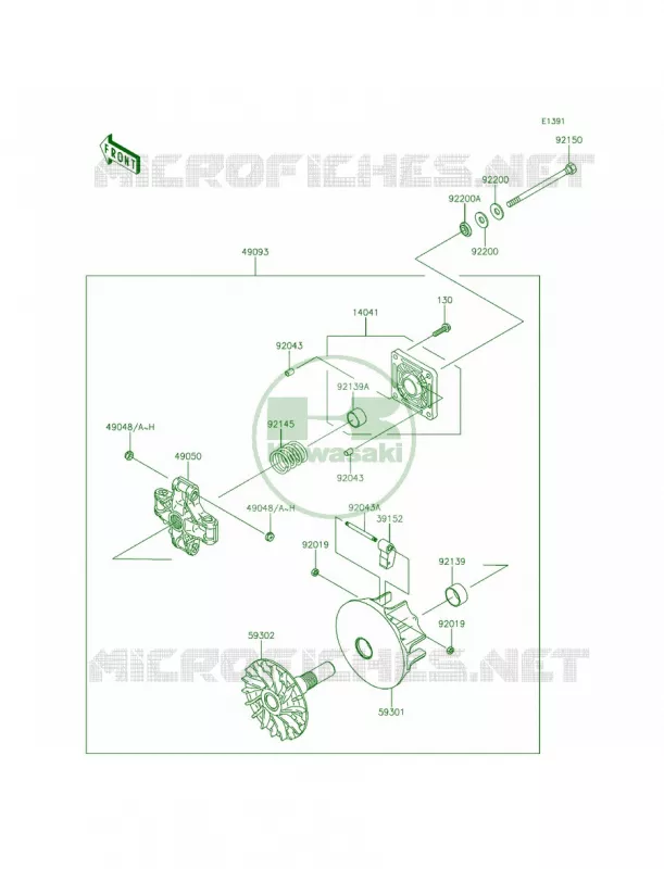 Drive Converter Kawasaki MULE 400 2015 MULE 610 4x4 XC SE  KAF400FFF