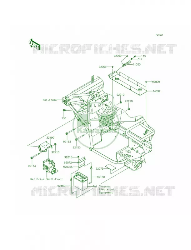 Engine Mount Kawasaki MULE 400 2015 MULE 610 4x4 XC SE  KAF400FFF