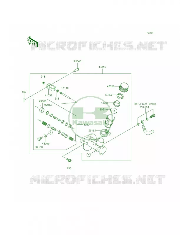 Master Cylinder Kawasaki MULE 400 2015 MULE 610 4x4 XC SE  KAF400FFF