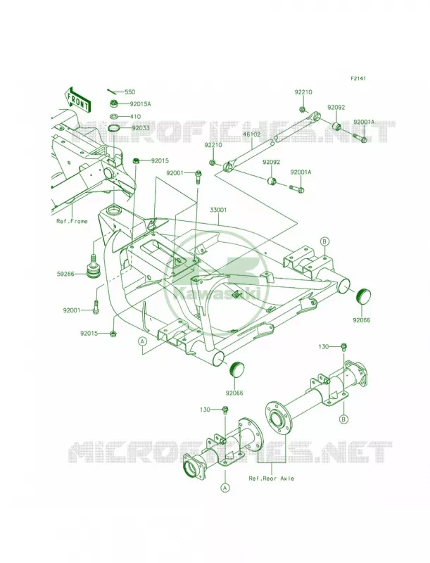 Swingarm Kawasaki MULE 400 2015 MULE 610 4x4 XC SE  KAF400FFF