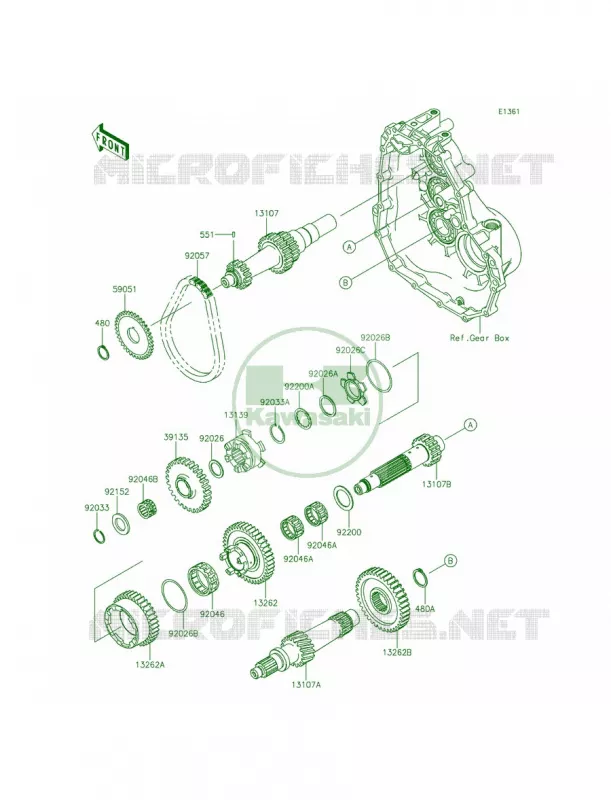 Transmission Kawasaki MULE 400 2015 MULE 610 4x4 XC SE  KAF400FFF