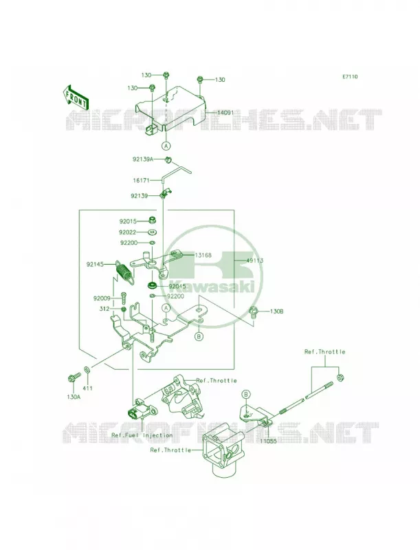 Control Kawasaki MULE 620 2015 MULE 4010 4x4  KAF620MFF
