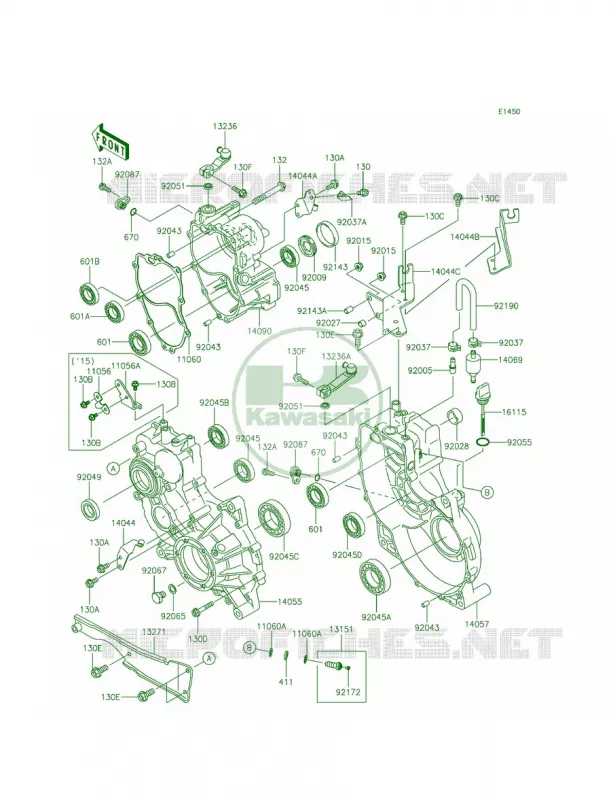 Gear Box Kawasaki MULE 620 2015 MULE 4010 4x4  KAF620MFF