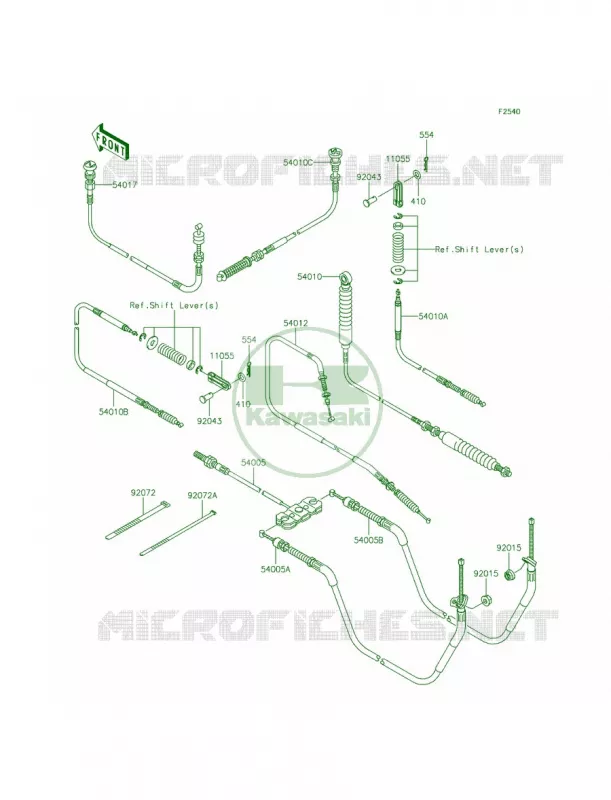 Cables Kawasaki MULE 400 2014 Mule 610 4x4 XC Camo  KAF400EEF