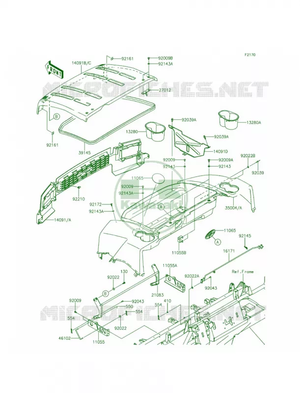 Fenders Kawasaki MULE 620 2014 Mule 4010 Trans4x4 Camo  KAF620SEF