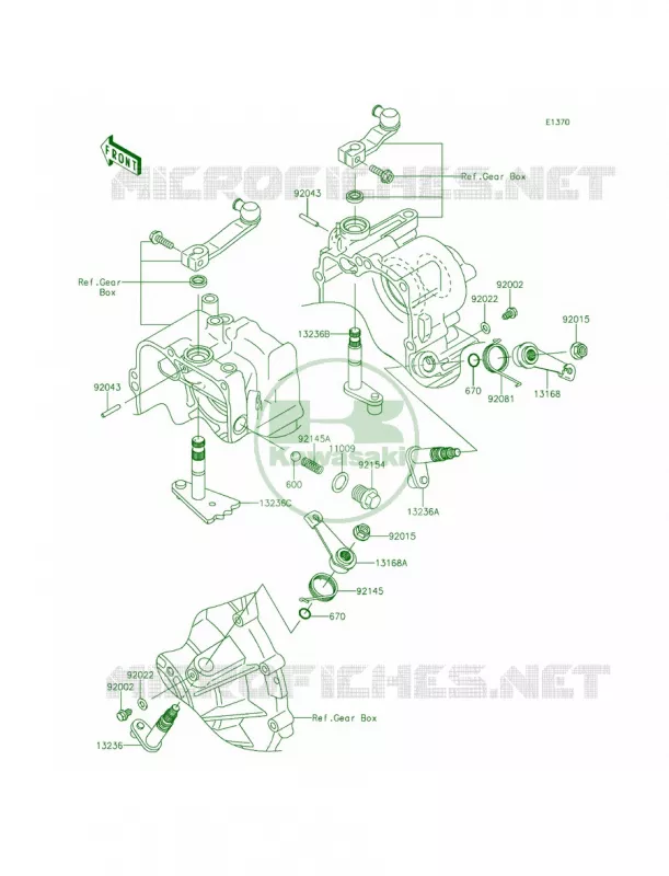 Gear Change Mechanism Kawasaki MULE 620 2014 Mule 4010 Trans4x4 Camo  KAF620SEF