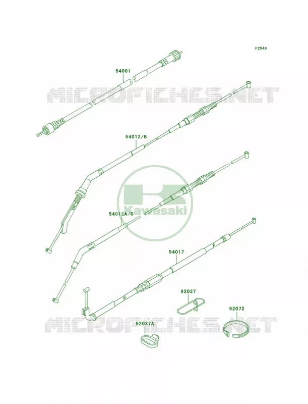 Cables Kawasaki MOTOS 1000 2001 Concours  ZG1000-A16