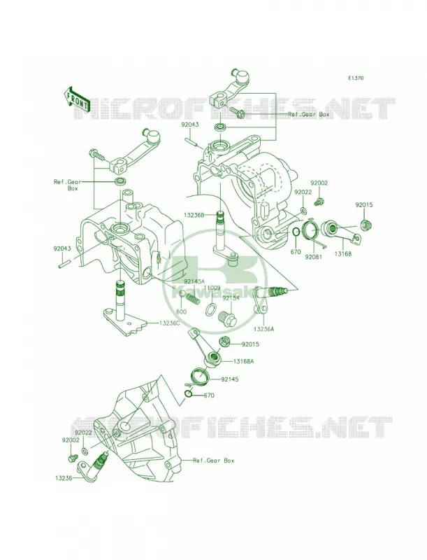 Gear Change Mechanism Kawasaki MULE 620 2014 Mule 4010 Trans4x4  KAF620REFA