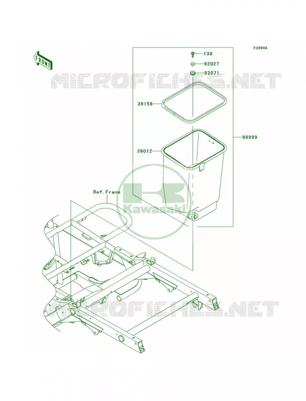 Optional PartsFrame Kawasaki MULE 400 2014 Mule 610 4x4 XC  KAF400DEF