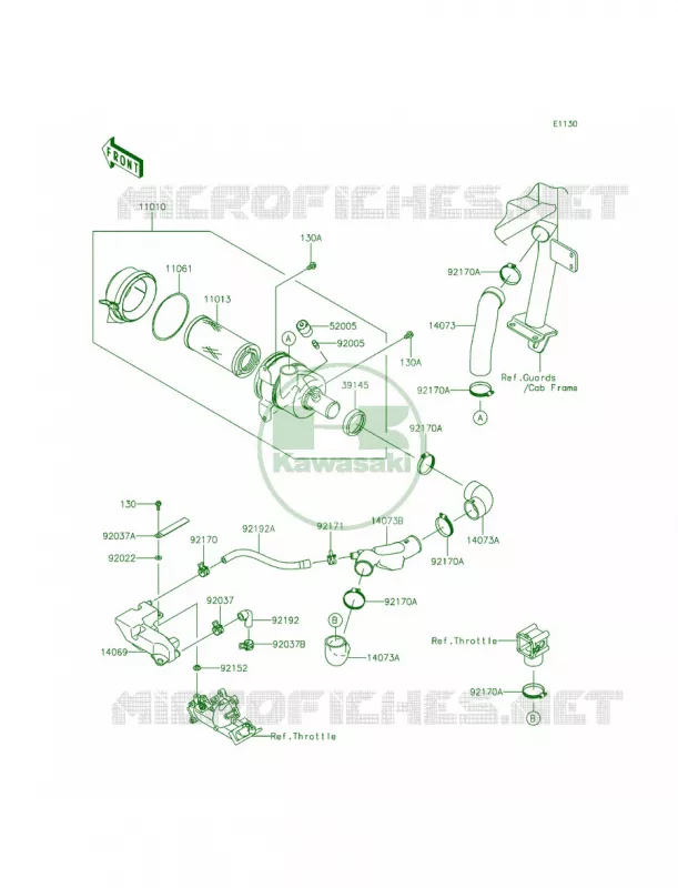 Air Cleaner Kawasaki MULE 620 2014 Mule 4000  KAF620PEF