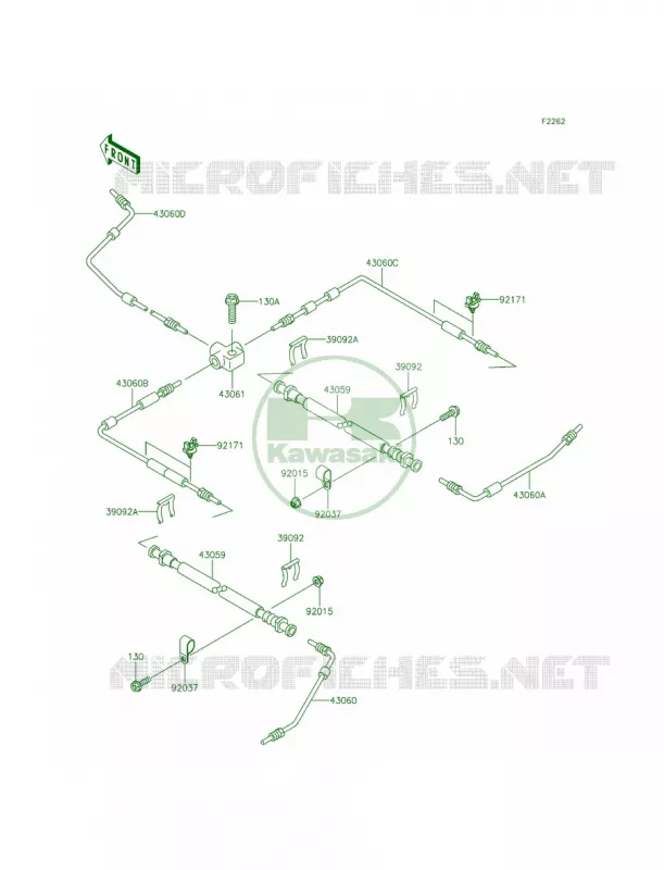 Brake Piping Kawasaki MULE 620 2014 Mule 4000  KAF620PEF