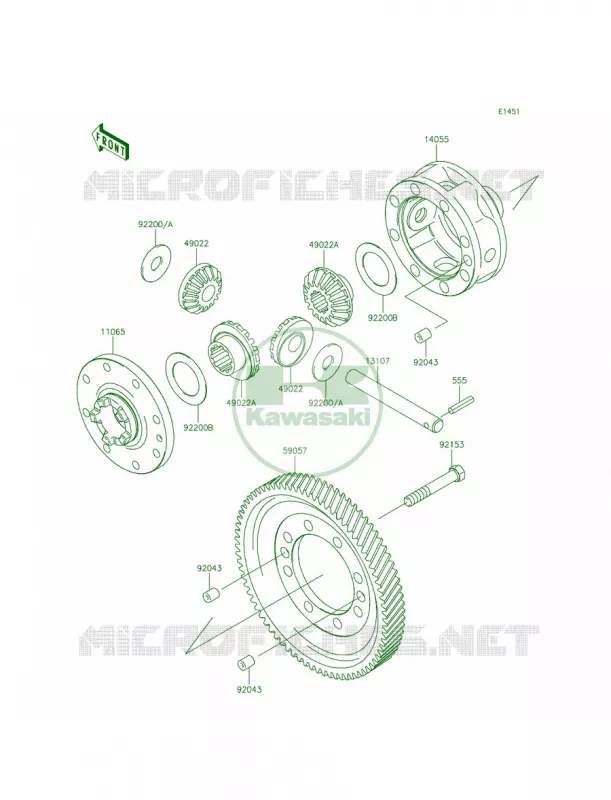 Differential Kawasaki MULE 620 2014 Mule 4000  KAF620PEF