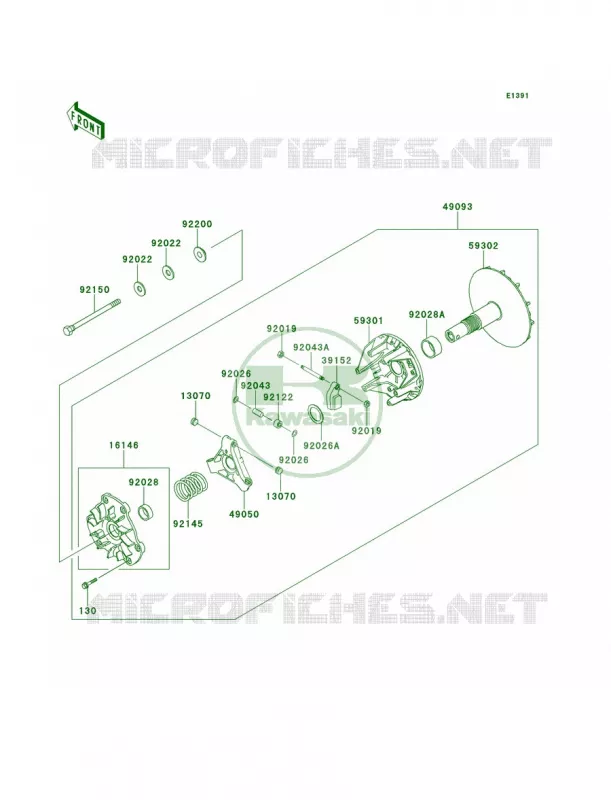 Drive Converter Kawasaki MULE 620 2013 Mule 4010 4x4  KAF620MDF